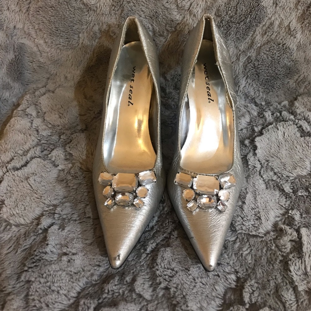 Silver heels